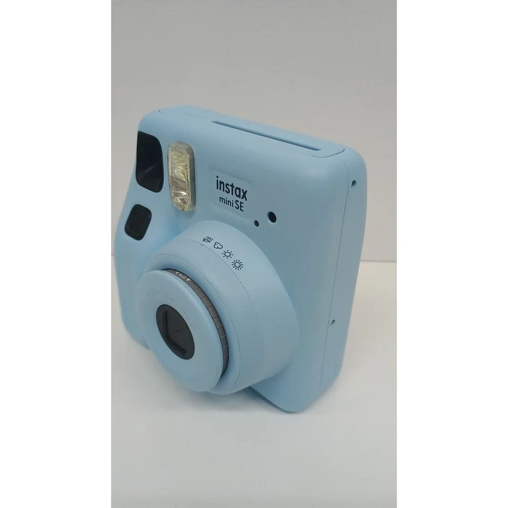FujiFilm INSTAX Mini SE Instant Camera Light Blue Tested & Works Pre-owned - Picture 2 of 6